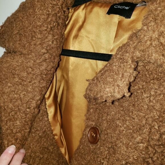 Cliche Wool Blend Cold Weather Teddy Coat - Picture 9 of 11